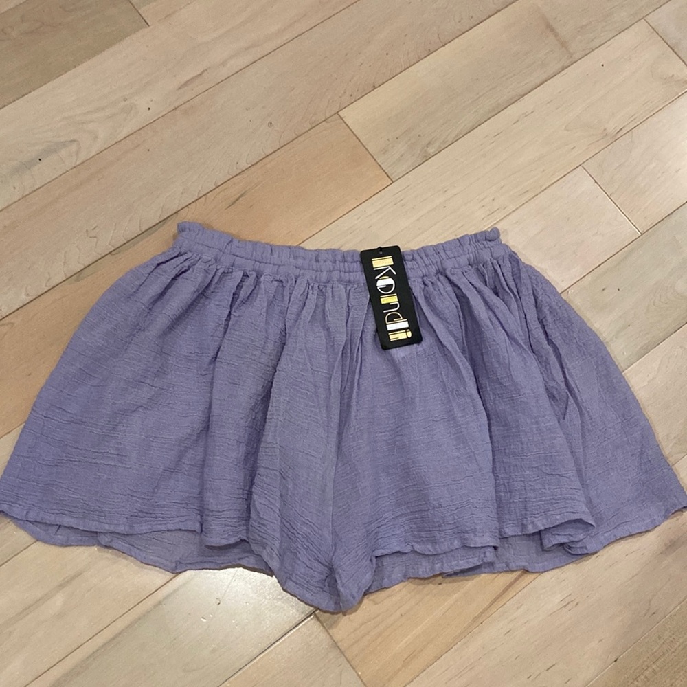 Suzie Kondi gauze cotton play shorts lillac lavender purple